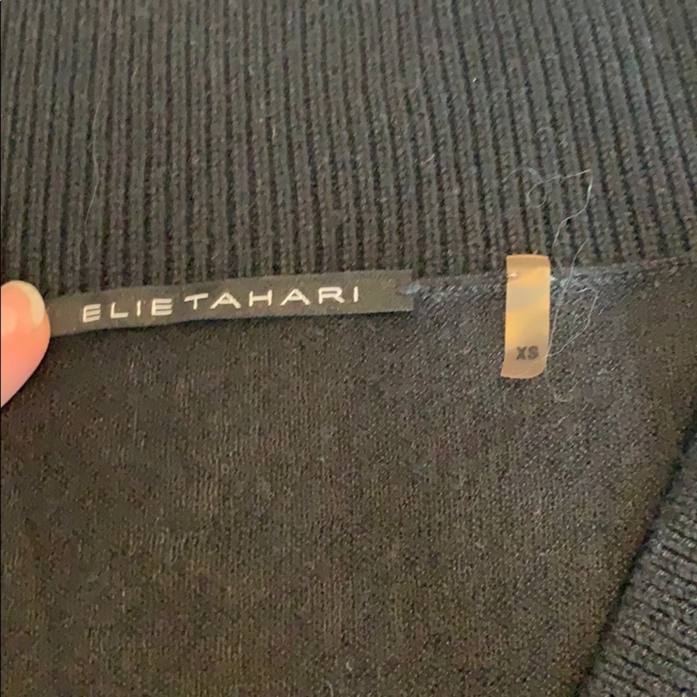 Black Elie Tahari tunic style sweater - Picture 5 of 6